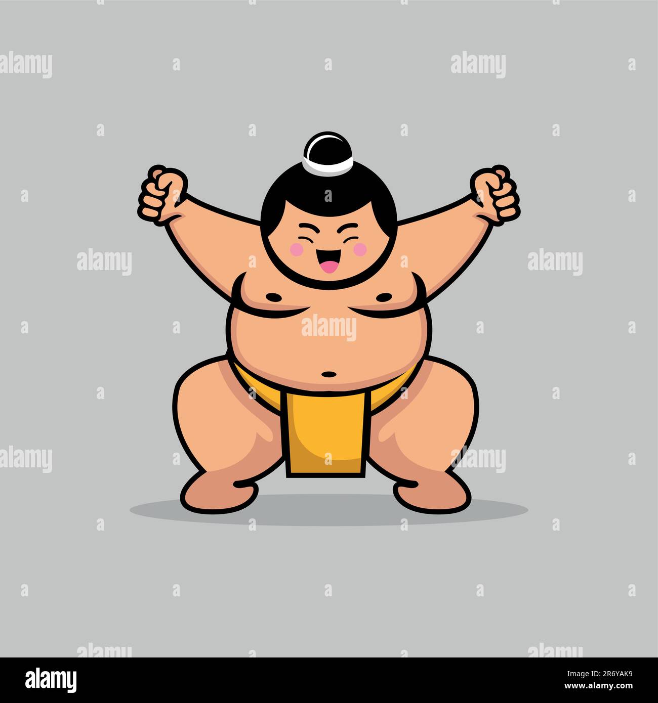 Image of a funny sumo illustration Stock Vector Image & Art - Alamy