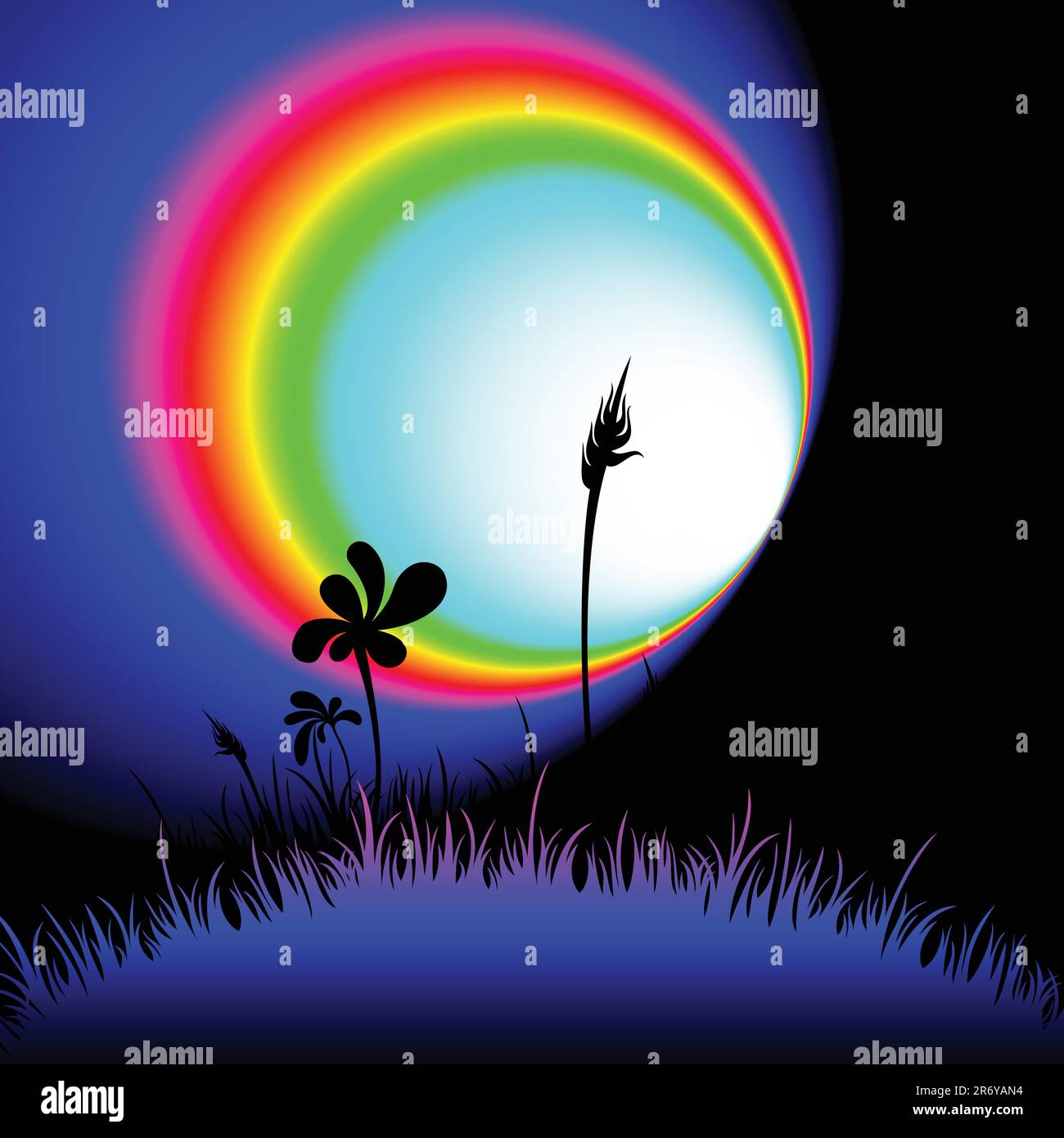 grass,  this illustration may be useful as designer work Stock Vector