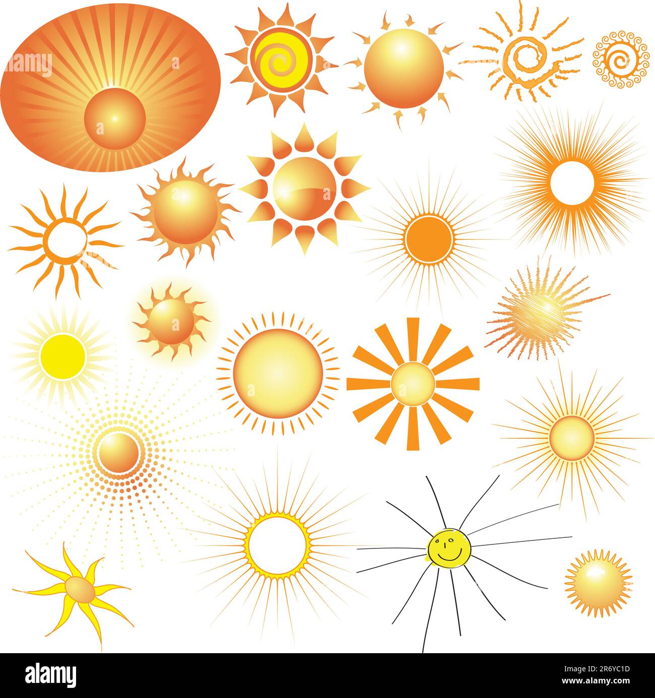 Set of vector Suns. Elements for your design Stock Vector Image & Art ...