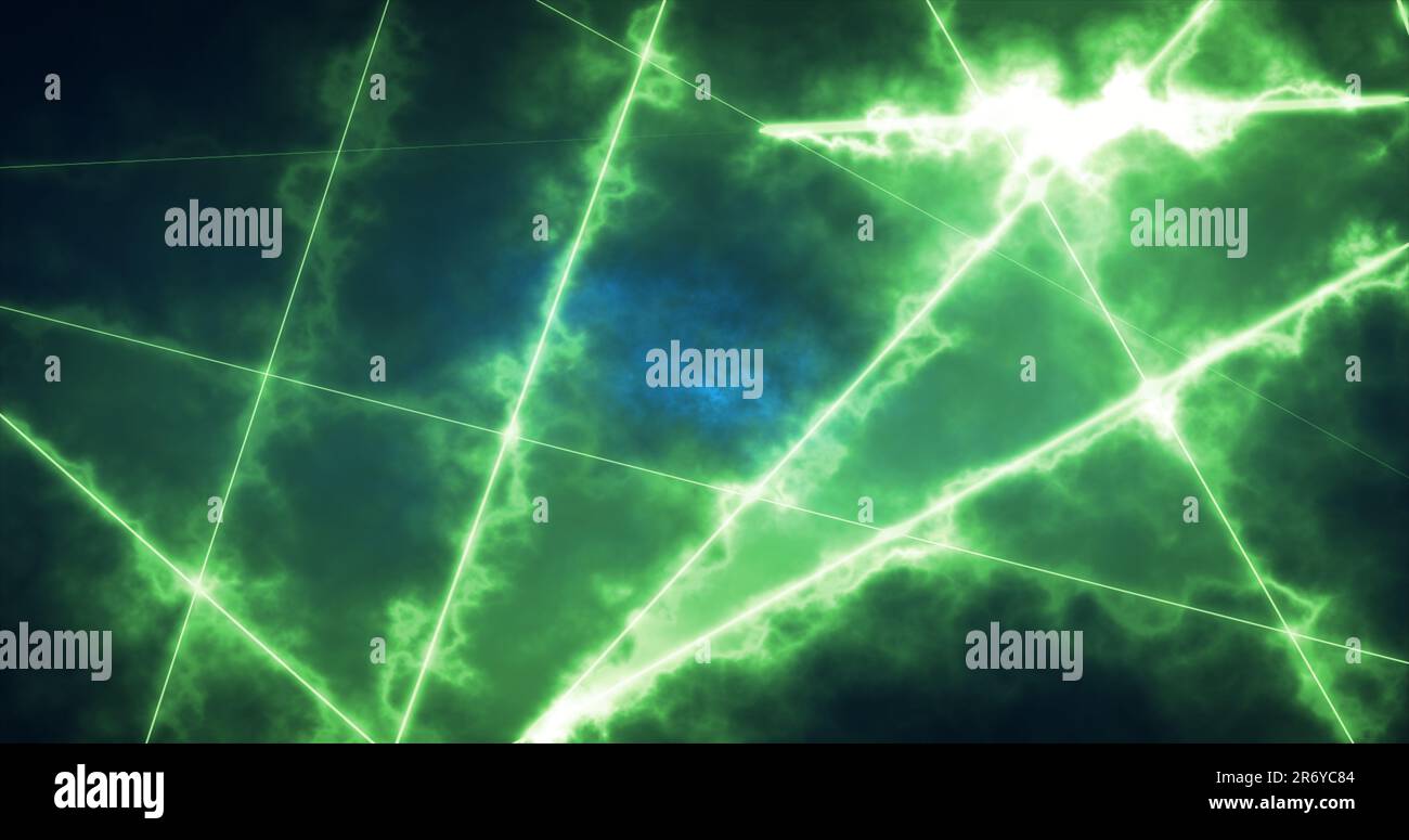 Abstract green energy lines magical glowing background Stock Photo Alamy
