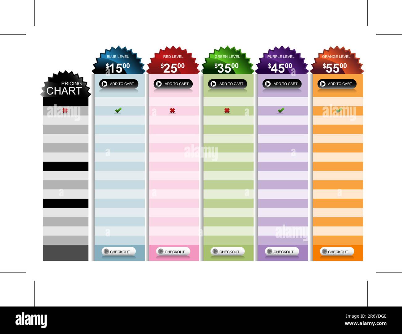 An image of a starburst pricing chart Stock Vector Image & Art - Alamy
