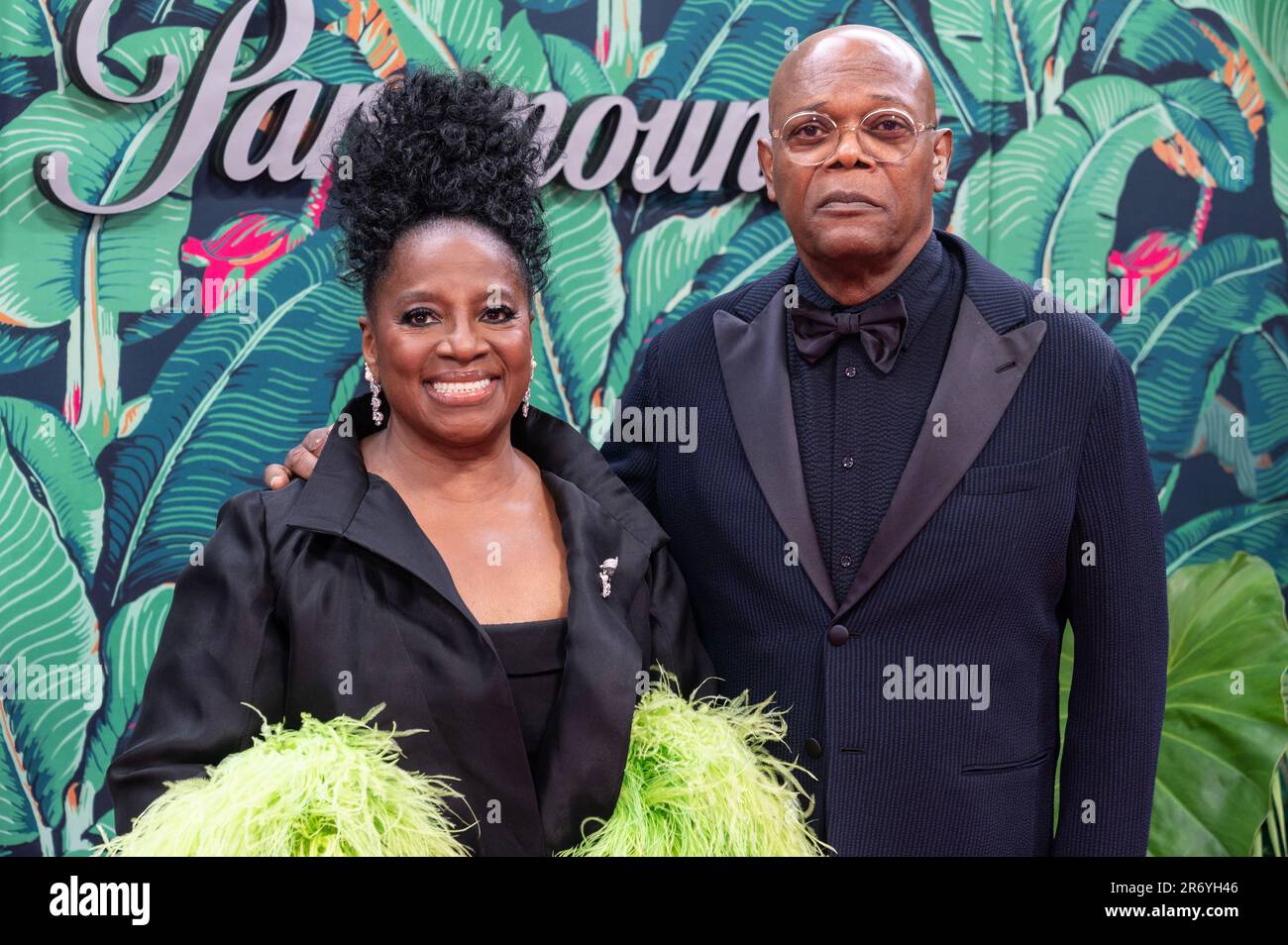 LaTanya Richardson Jackson and Samuel L. Jackson attend 76th Annual Tony Awards at United Palace Theatre in New York on June 11, 2023 Stock Photo
