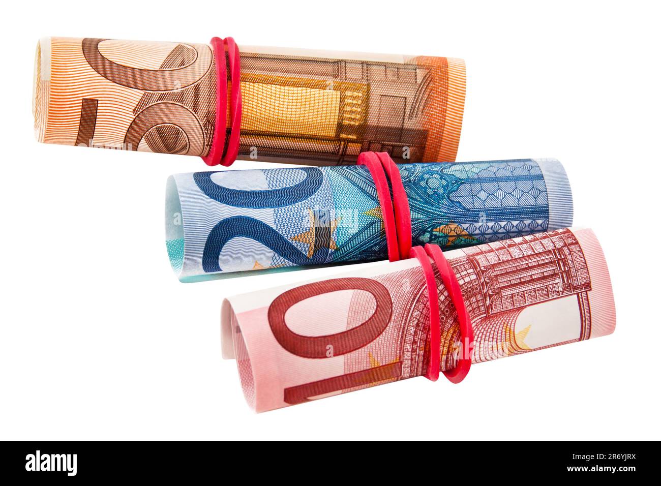 Euro banknotes isolated on white background Stock Photo - Alamy