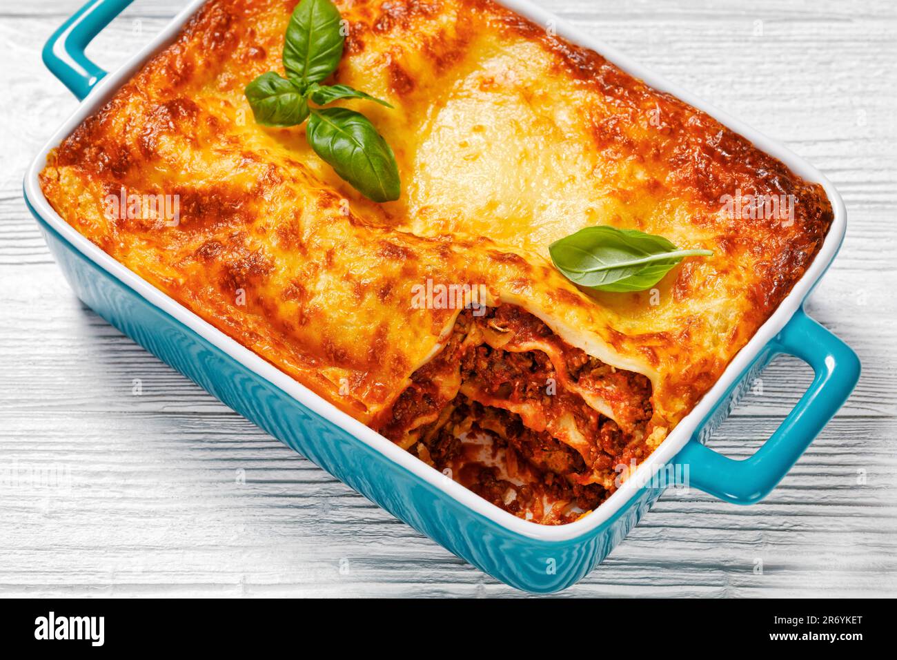 lasagne al forno, italian beef lasagna layered with ground beef