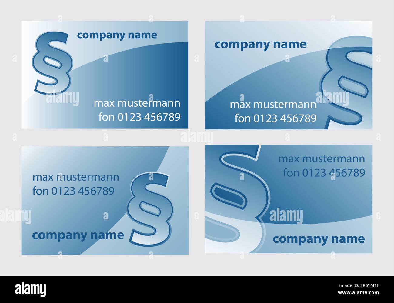 business card templates with paragraph symbol Stock Vector Image Art