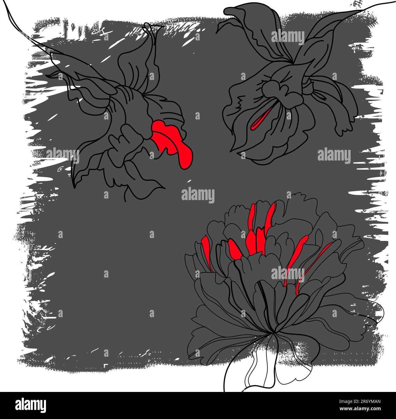 Grunge background with flowers Stock Vector Image & Art - Alamy