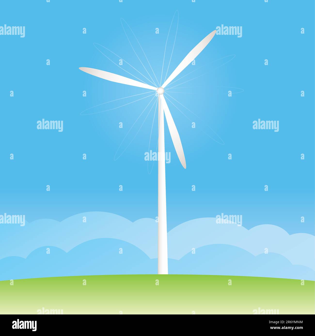 Wind Generator Vector ecology concept: wind-driven generators vector illustration Stock ...