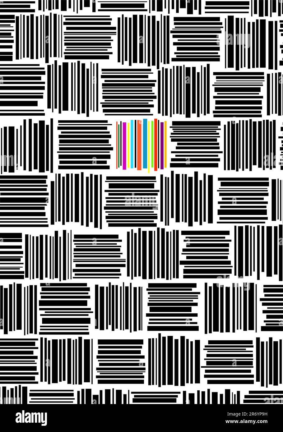 Barcodes. Seamless vector background. Gray color Stock Vector Image ...