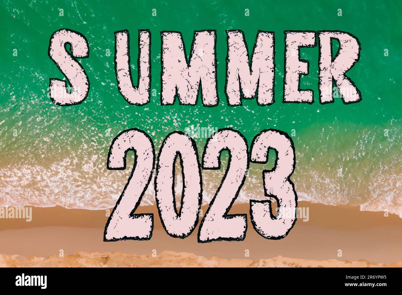 Summer. Summer 2023. Summer concept with the number written on the