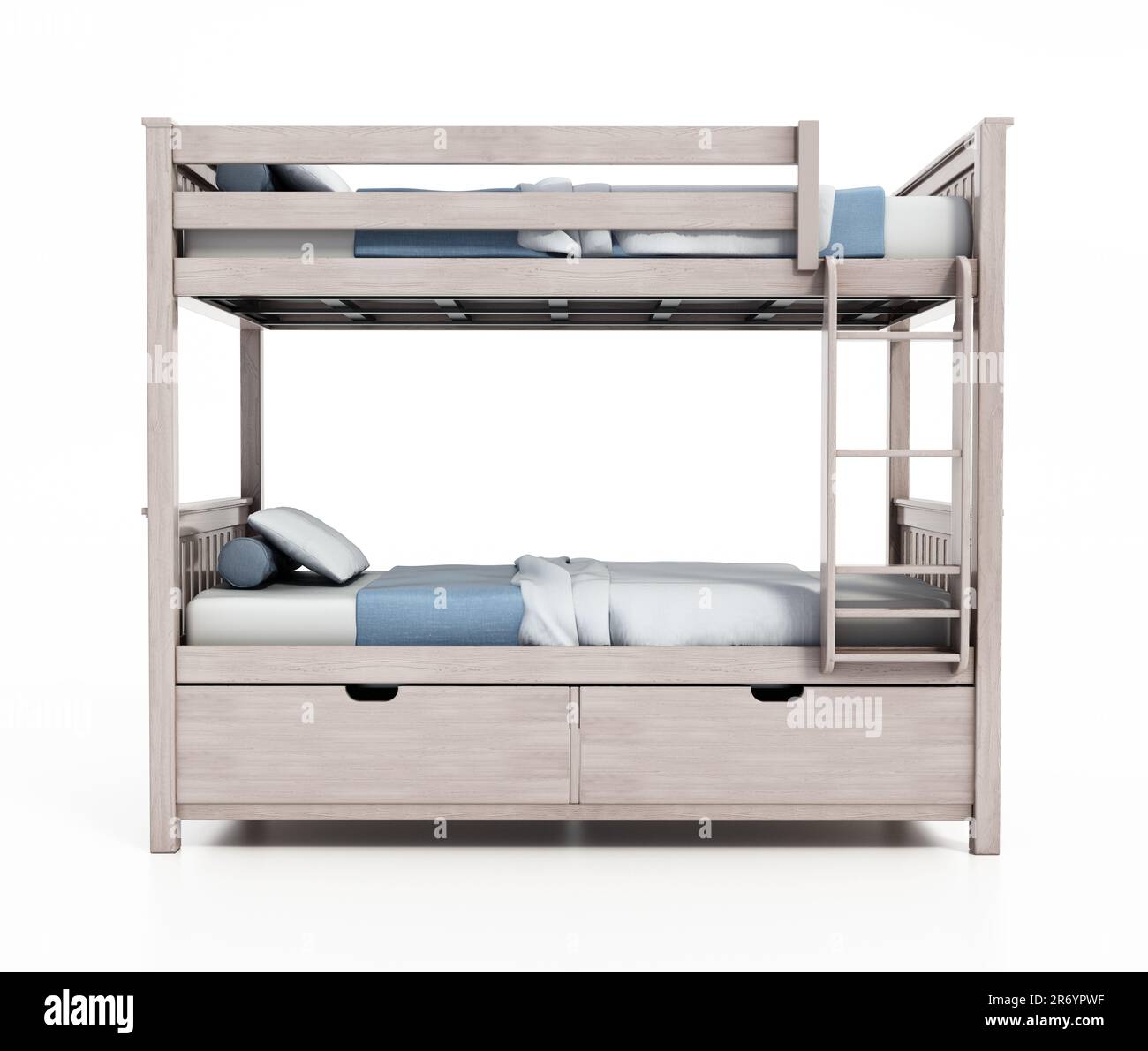 Bunk bed isolated on white background. 3D illustration Stock Photo Alamy