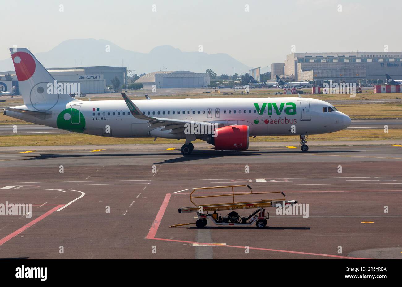 Viva Aerobus Airbus A320 plane, Terminal 1, Benito Juarez International Airport, Mexico City