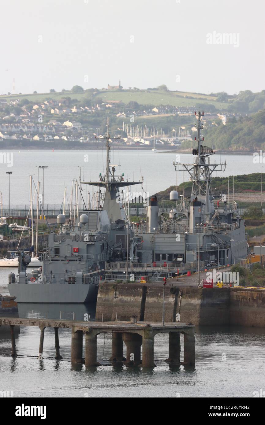Offshore patrol vessels at the Irish Naval Service base, Haulbowline