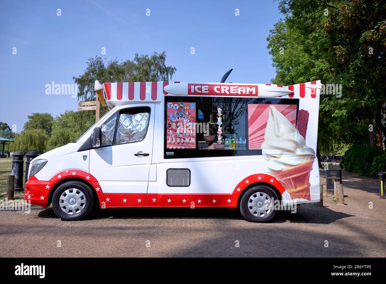 Ice Cream van England UK Stock Photo Alamy