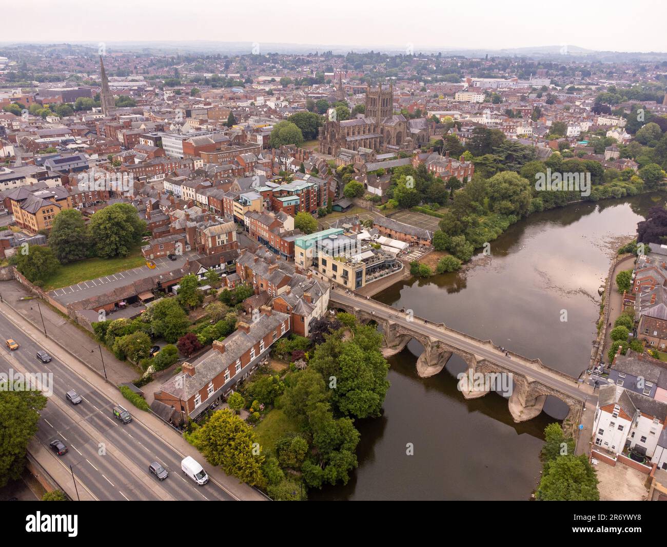 Hereford City Centre Stock Photo Alamy