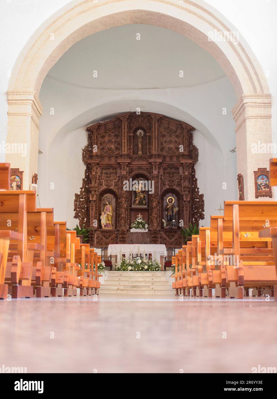 Solana de los Barros, Spain - Sept 29th, 2021: Parish Church of Santa Maria  Magdalena, Solana de los Barros, Badajoz, Extremadura, Spain Stock Photo -  Alamy
