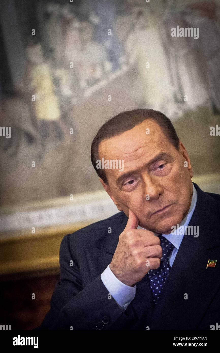 Photo Repertoire, Italy. 30th June, 2023. Palazzo Grazioli press conference by Silvio Berlusconi (PAOLO RIZZO/Fotogramma, Rome - 2013-10-25) ps the photo can be used in compliance with the context in which it was taken, and without the defamatory intent of the decorum of the people represented (Photo Repertoire - 2020-06-29, PAOLO RIZZO) ps the photo can be used in compliance with the context in which it was taken, and without the defamatory intent of the decorum of the people represented Editorial Usage Only Credit: Independent Photo Agency/Alamy Live News Stock Photo