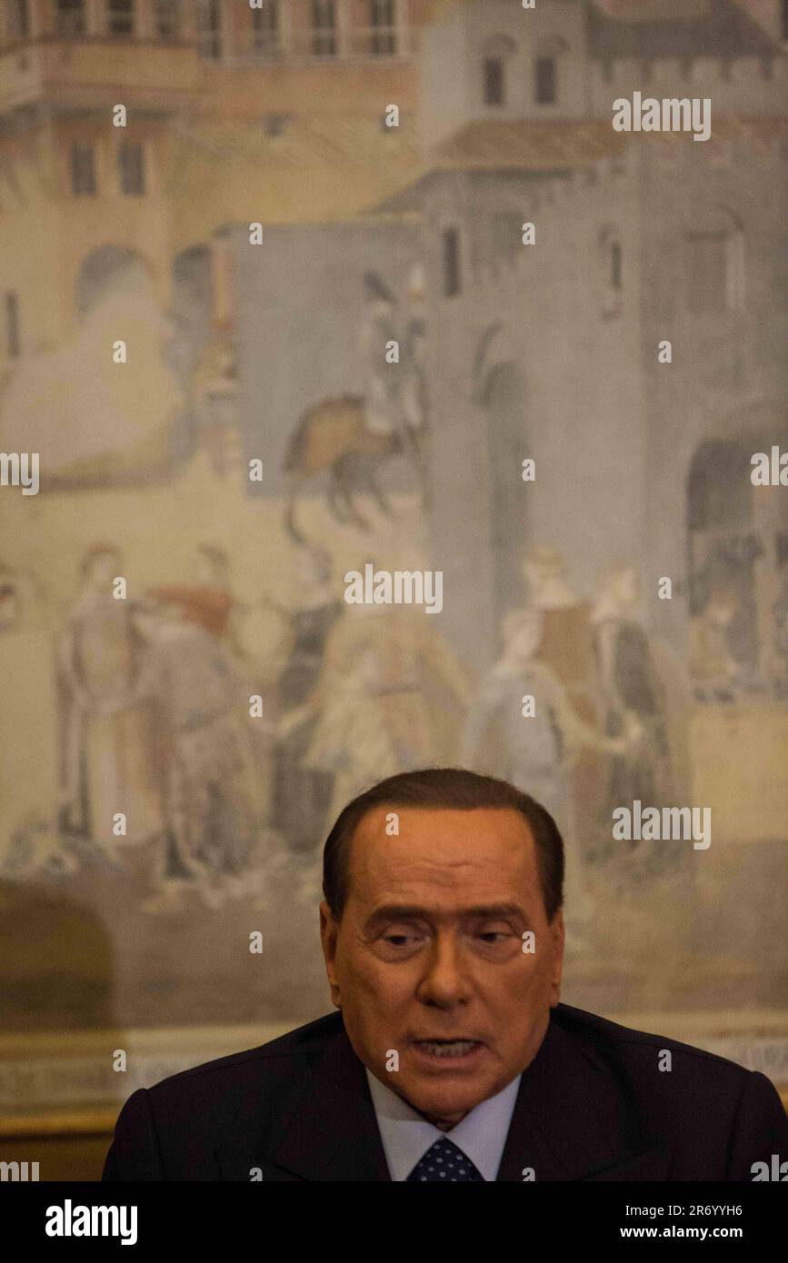 Photo Repertoire, Italy. 30th June, 2023. Press Conference Palazzo Grazioli by Silvio Berlusconi (Paolo Rizzo/Fotogramma, Rome - 2013-10-25) ps the photo can be used in compliance with the context in which it was taken, and without the defamatory intent of the decorum of the people represented (Photo Repertoire - 2020-06-29, Paolo Rizzo) ps the photo can be used in compliance with the context in which it was taken, and without the defamatory intent of the decorum of the people represented Editorial Usage Only Credit: Independent Photo Agency/Alamy Live News Stock Photo