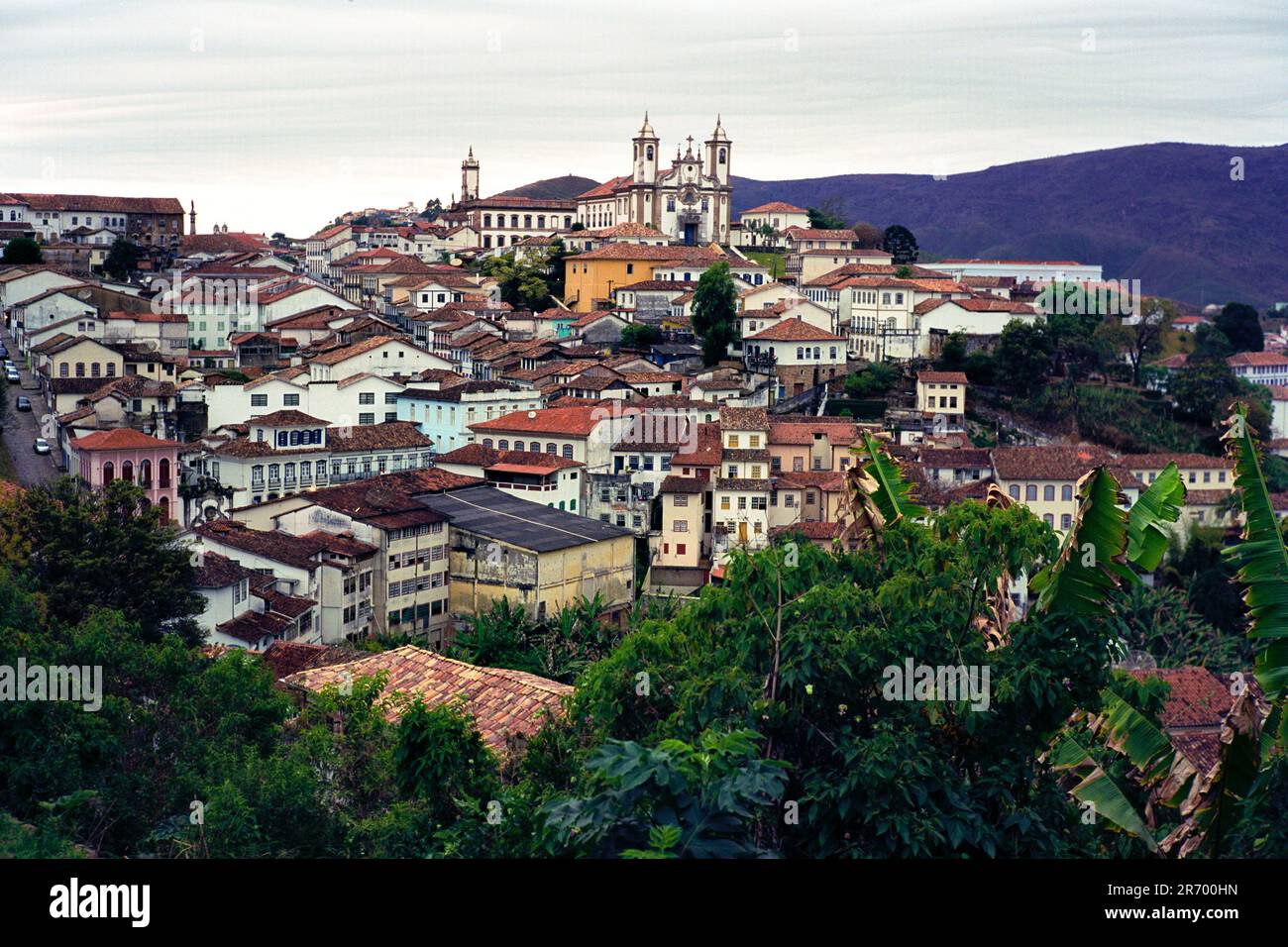 Brazil's Colonial towns studded with ornate baroque churches, huge rainforest, mountains, architecture Stock Photo
