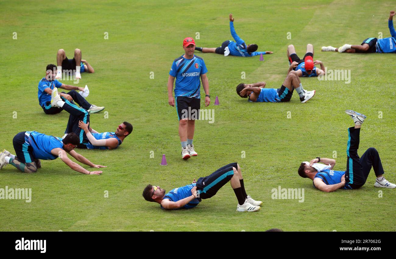 Afghanistan Test Team Head Coach Jonathan Trott Walks On During