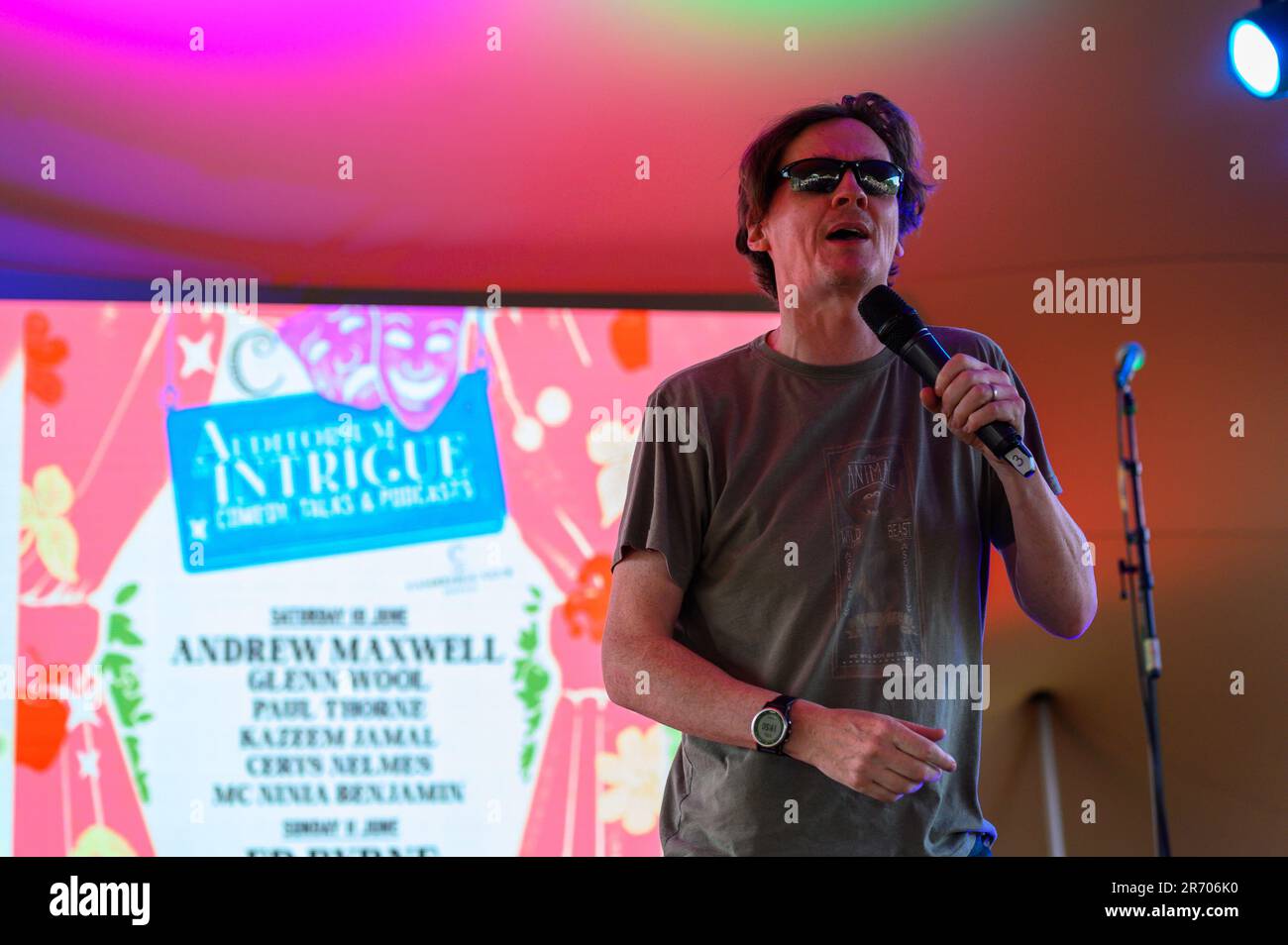 Childerley, Cambridgeshire, UK. 11th June, 2023. Ed Byrne performing at Day 3 Cambridge Club Festival 2023 Childerley, Cambridgeshire, UK. 11th June, 2023. Credit: Gary Stafford/Alamy Live News Credit: Gary Stafford/Alamy Live News Stock Photo