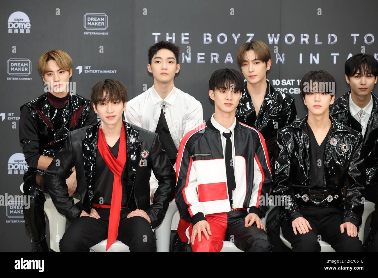 South Korean K-Pop boys group The Boyz attends press conference in