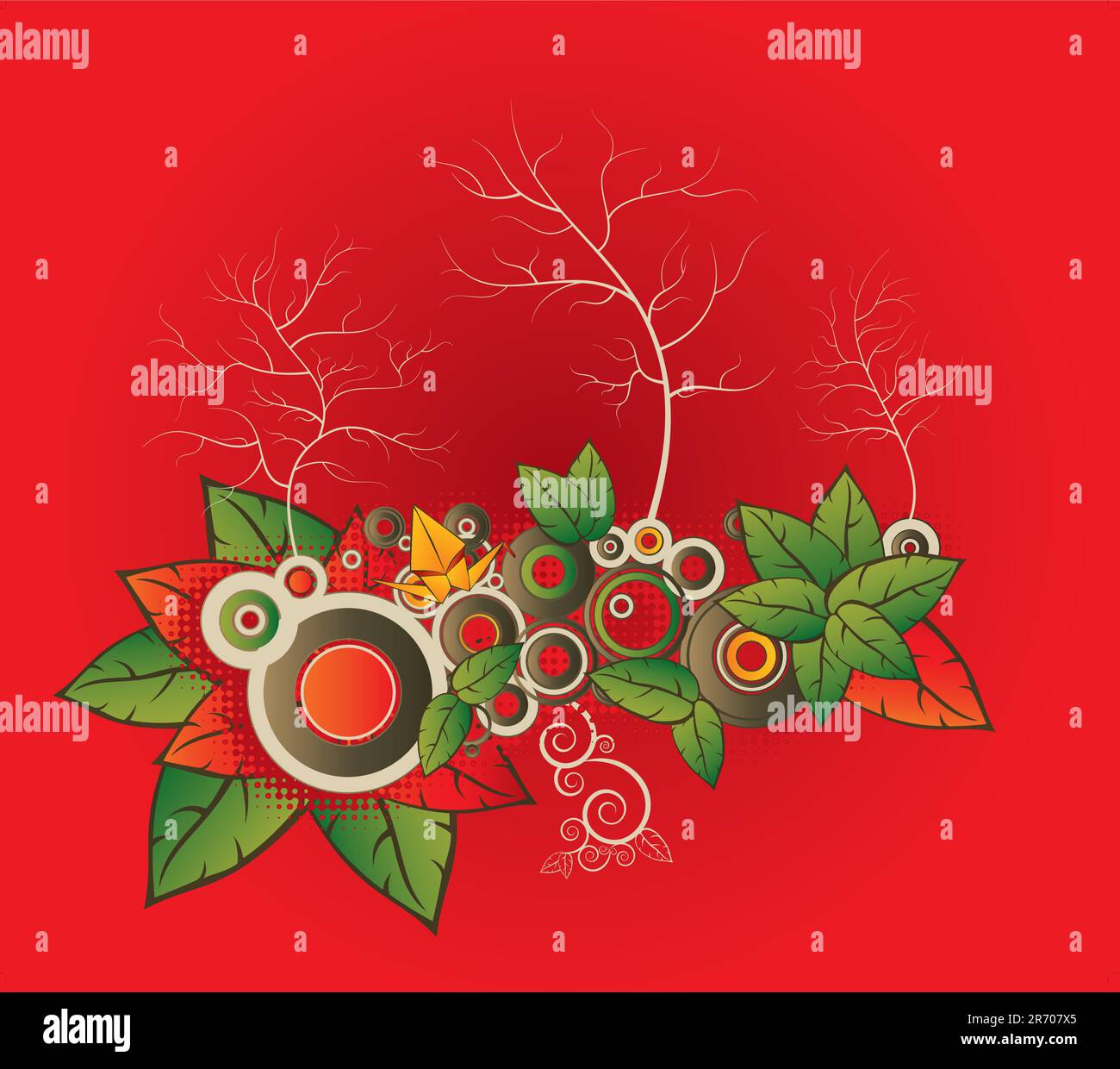 tree growing from the circles Stock Vector Image & Art Alamy