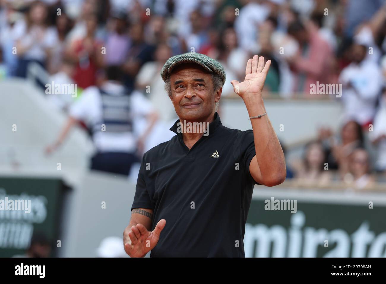 Trophy presenter Yannick Noah during the trophy ceremony following the  Men's Singles Final at the French Open 2023, Roland-Garros 2023, Grand Slam  tennis tournament, on June 11, 2023 at Stade Roland-Garros in