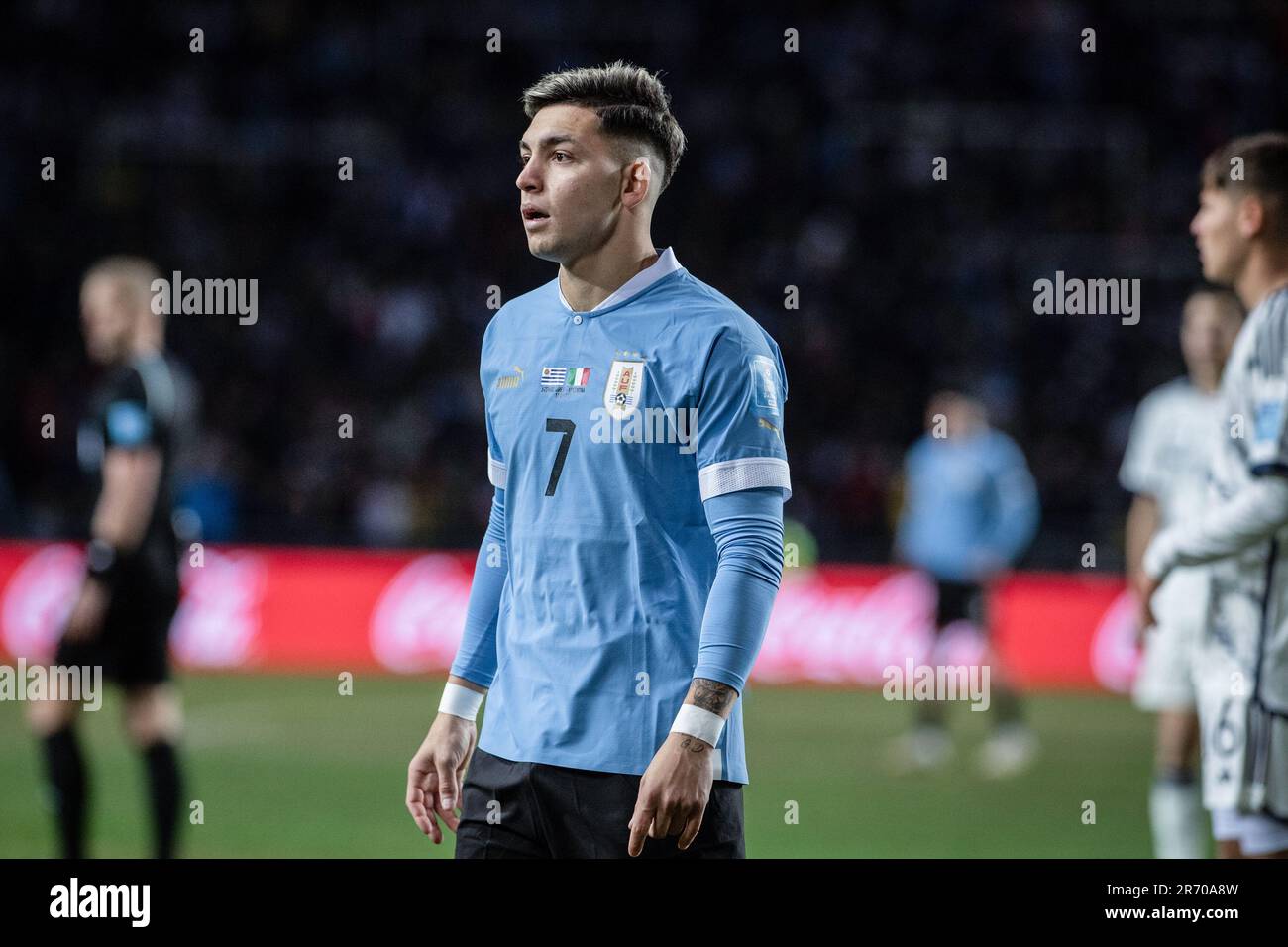 Anderson Duarte of Uruguay looks on during the FIFA U-20 World Cup Argentina 2023 Final match between Italy and Uruguay at Estadio La Plata. Stock Photo