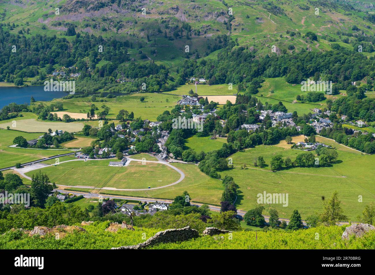 Grasmere from Grey Crag under Heron Pike, Cumbria Stock Photo