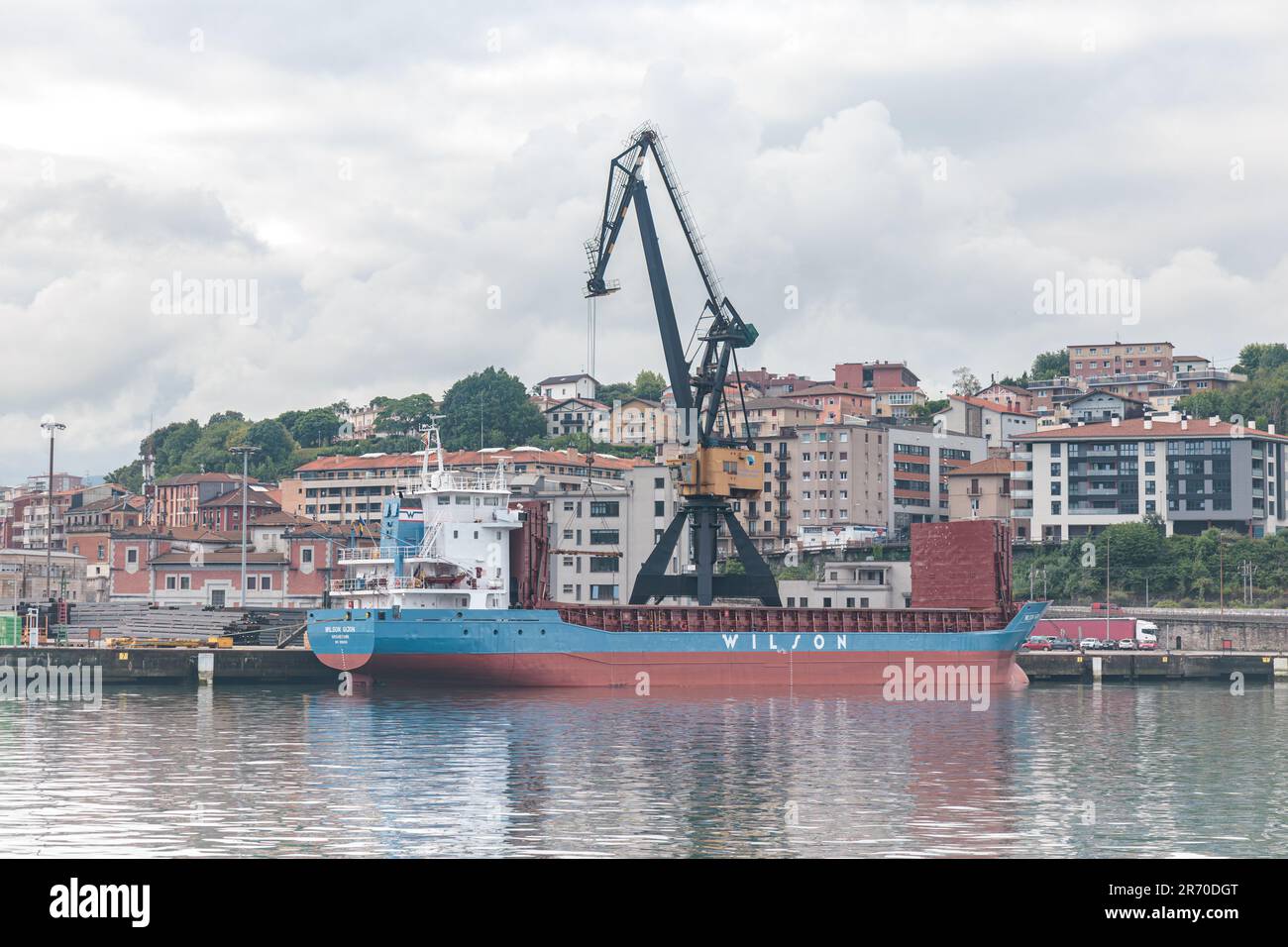 PASAIA, SPAIN-JUNE 12, 2023: Wilson Gijon General Cargo Ship in port of ...