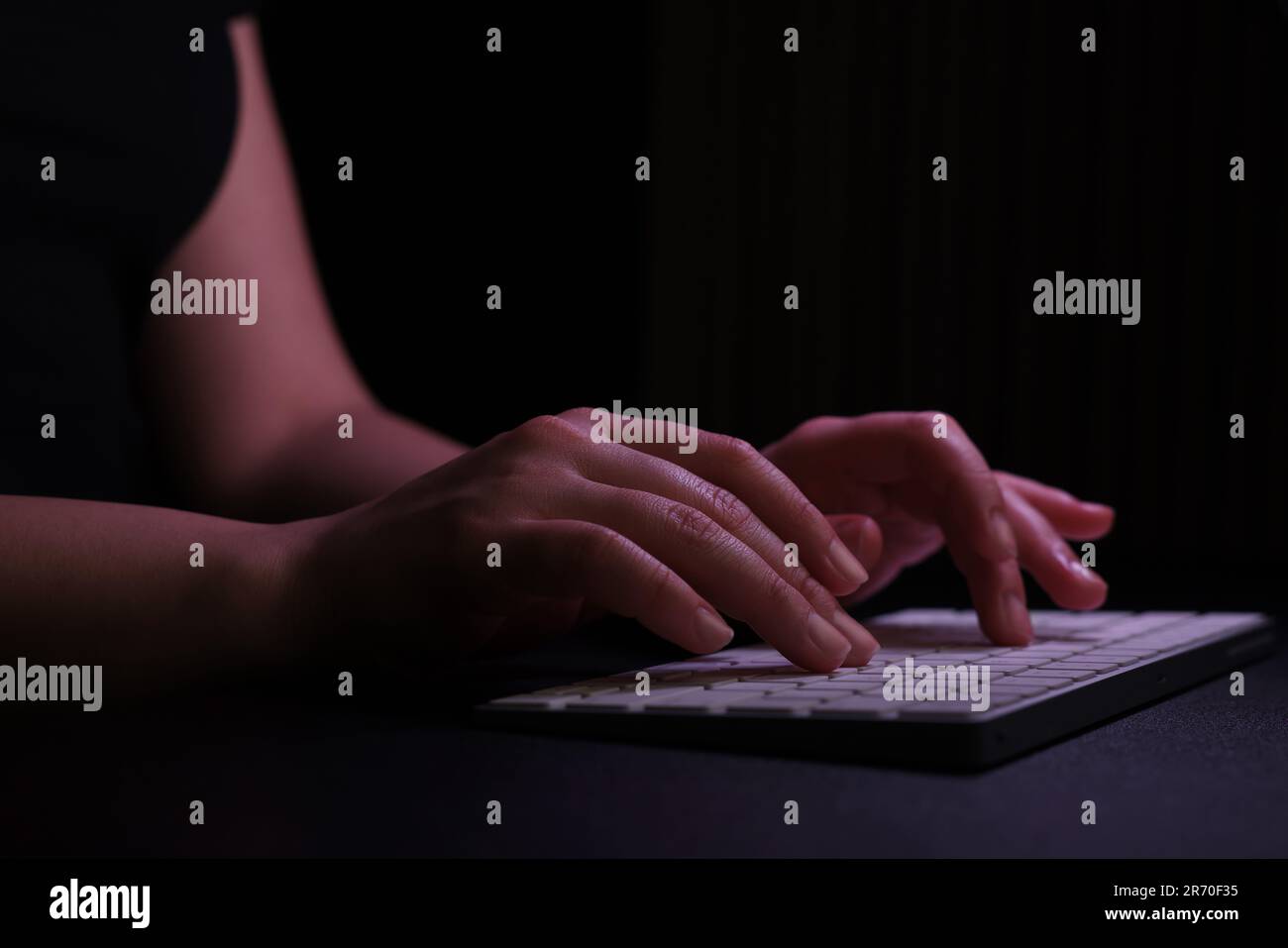 Woman at computer spy hi-res stock photography and images - Alamy