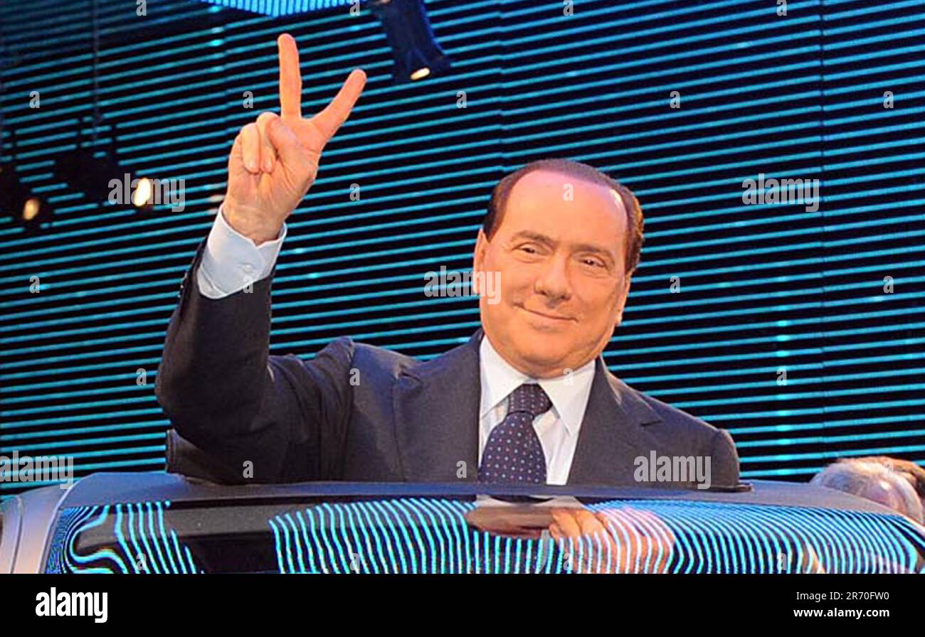Milan - Silvio Berlusconi acquitted by Ruby Gate _ photo archive Stock Photo