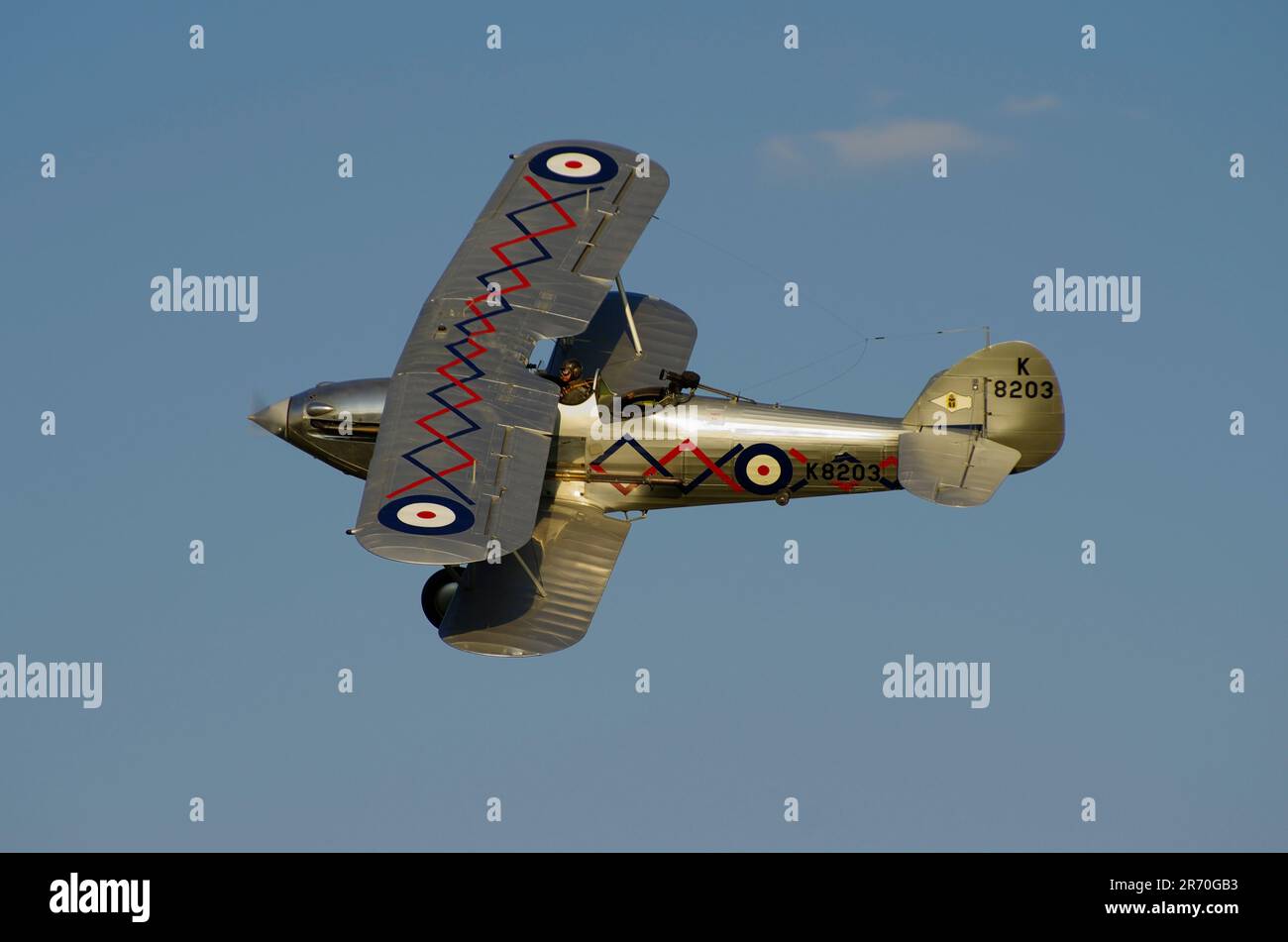 Hawker Demon 1, G-BTVE, K-8203,  Shuttleworth Collection, Biggleswade, Bedfordshire, England, Stock Photo