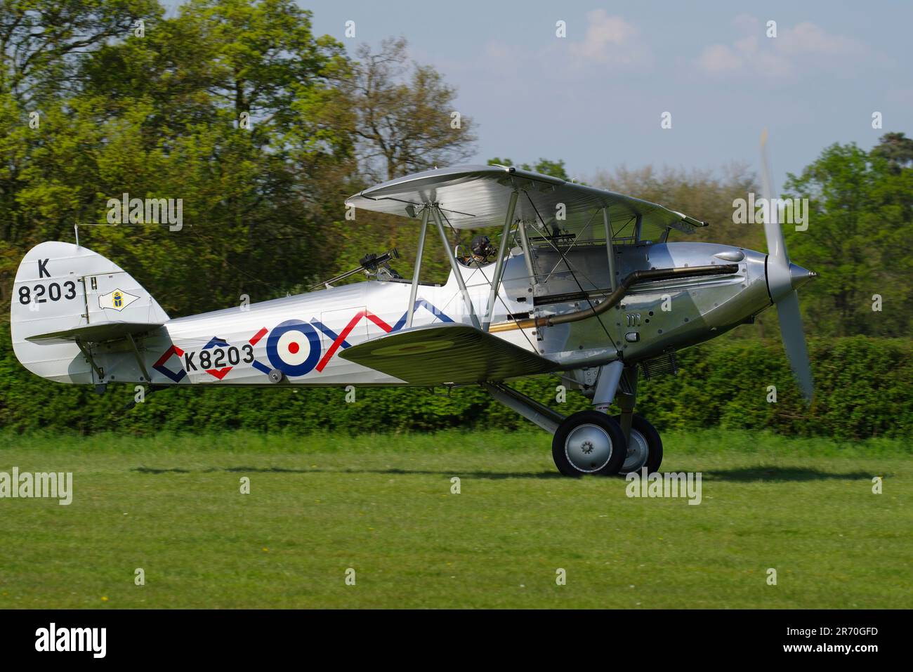 Hawker Demon 1, G-BTVE, K-8203,  Shuttleworth Collection, Biggleswade, Bedfordshire, England, Stock Photo