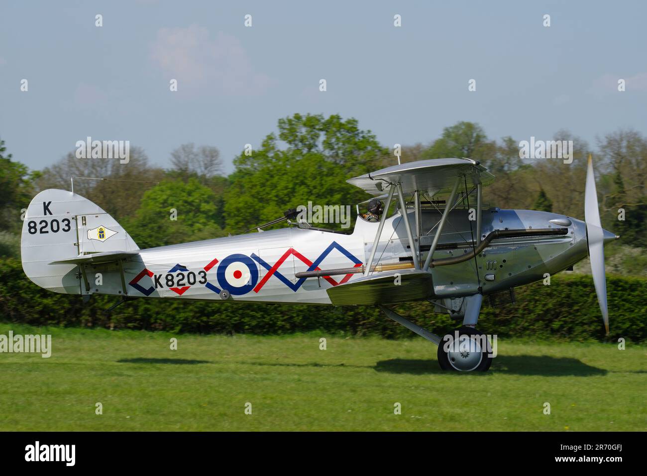 Hawker Demon 1, G-BTVE, K-8203,  Shuttleworth Collection, Biggleswade, Bedfordshire, England, Stock Photo