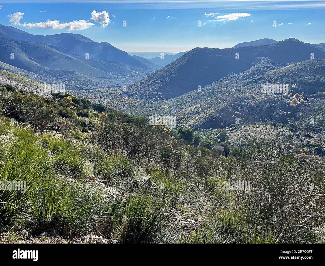 Landscape in the Aurunci Mountains, Italy Stock Photo