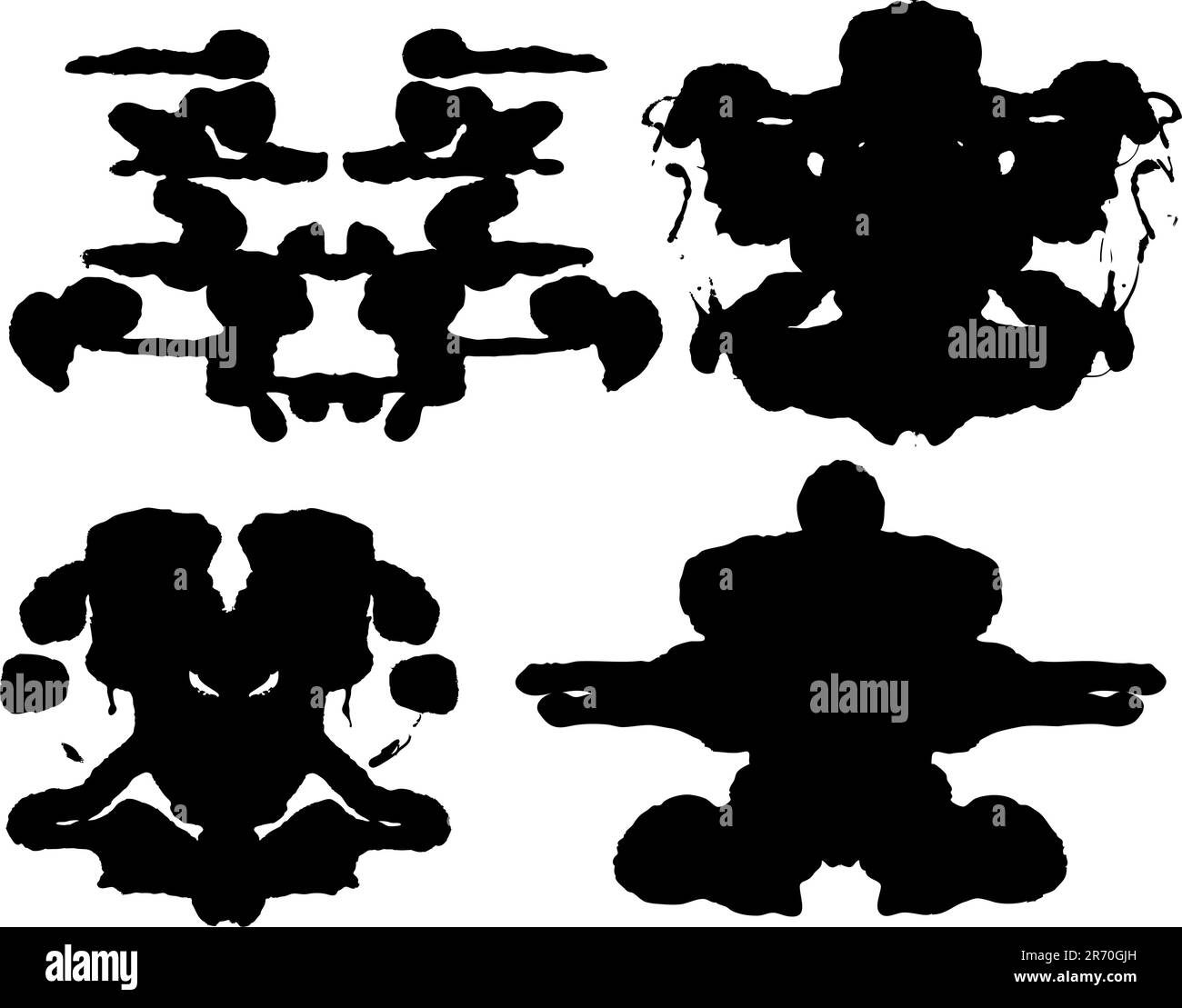 An abstract image of inkblots. Stock Vector
