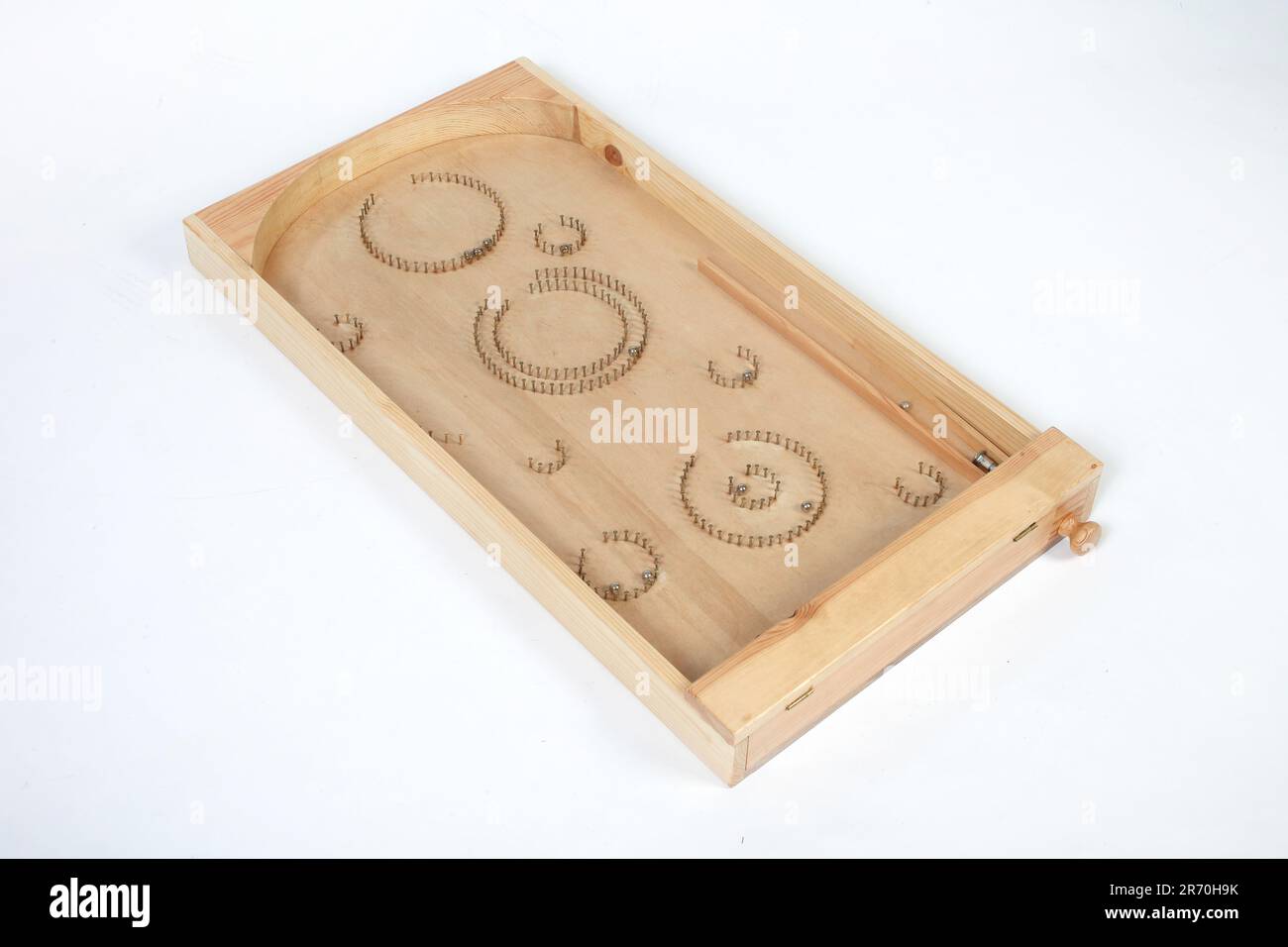 A wooden Bagatelle game Stock Photo Alamy