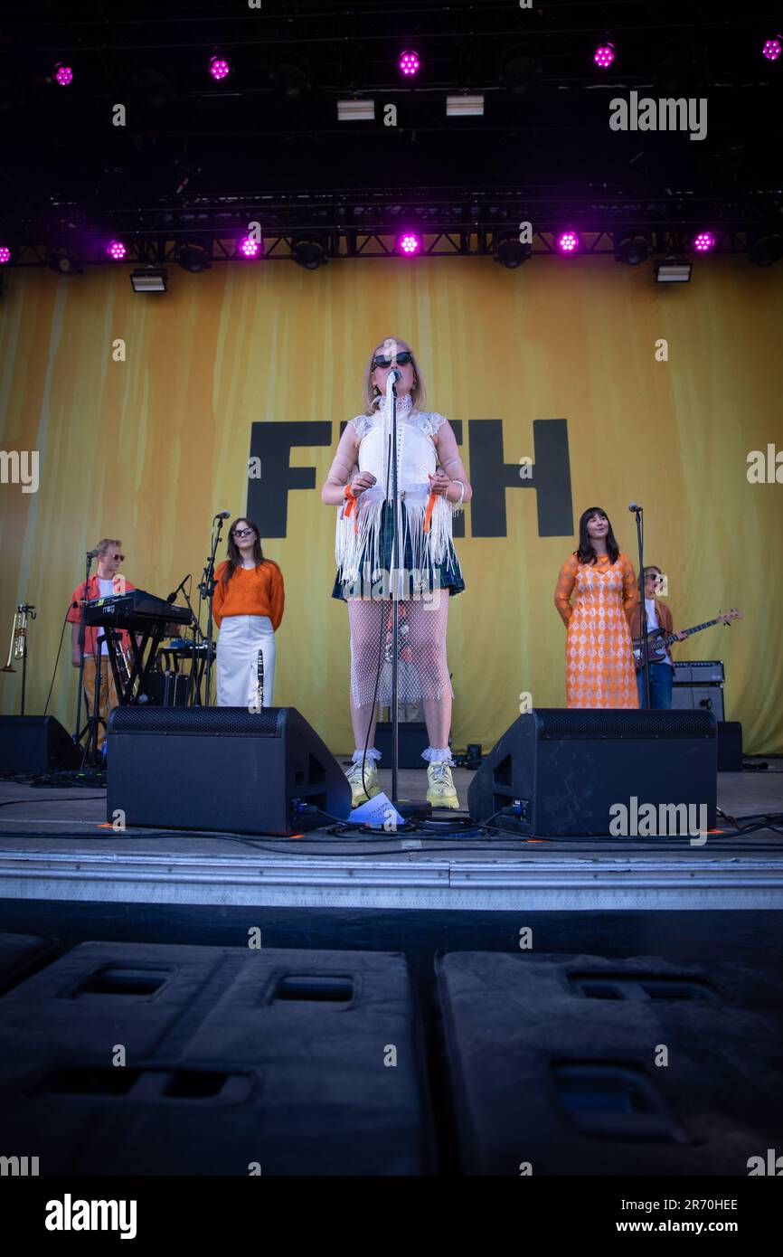 Oslo, Norway. 09th, June 2023. The Norwegian band Fieh performs a live