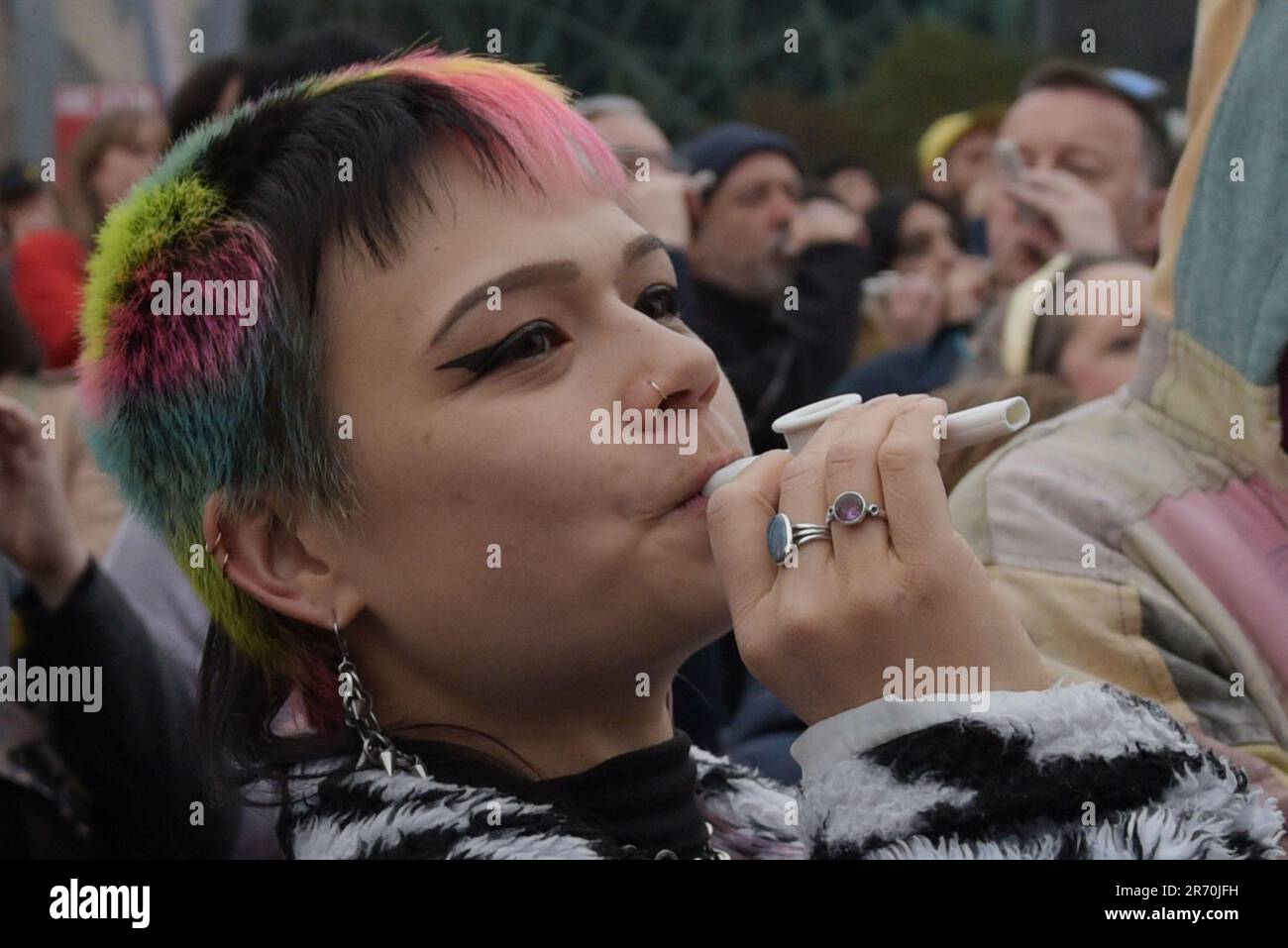 June 10, 2023, Melbourne, Victoria, Australia People celebrating KAZOO singing performance