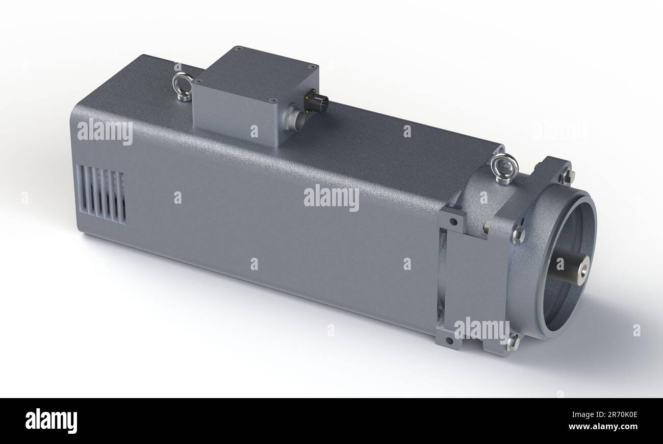 Spindle drive electric motor section view Stock Photo Alamy