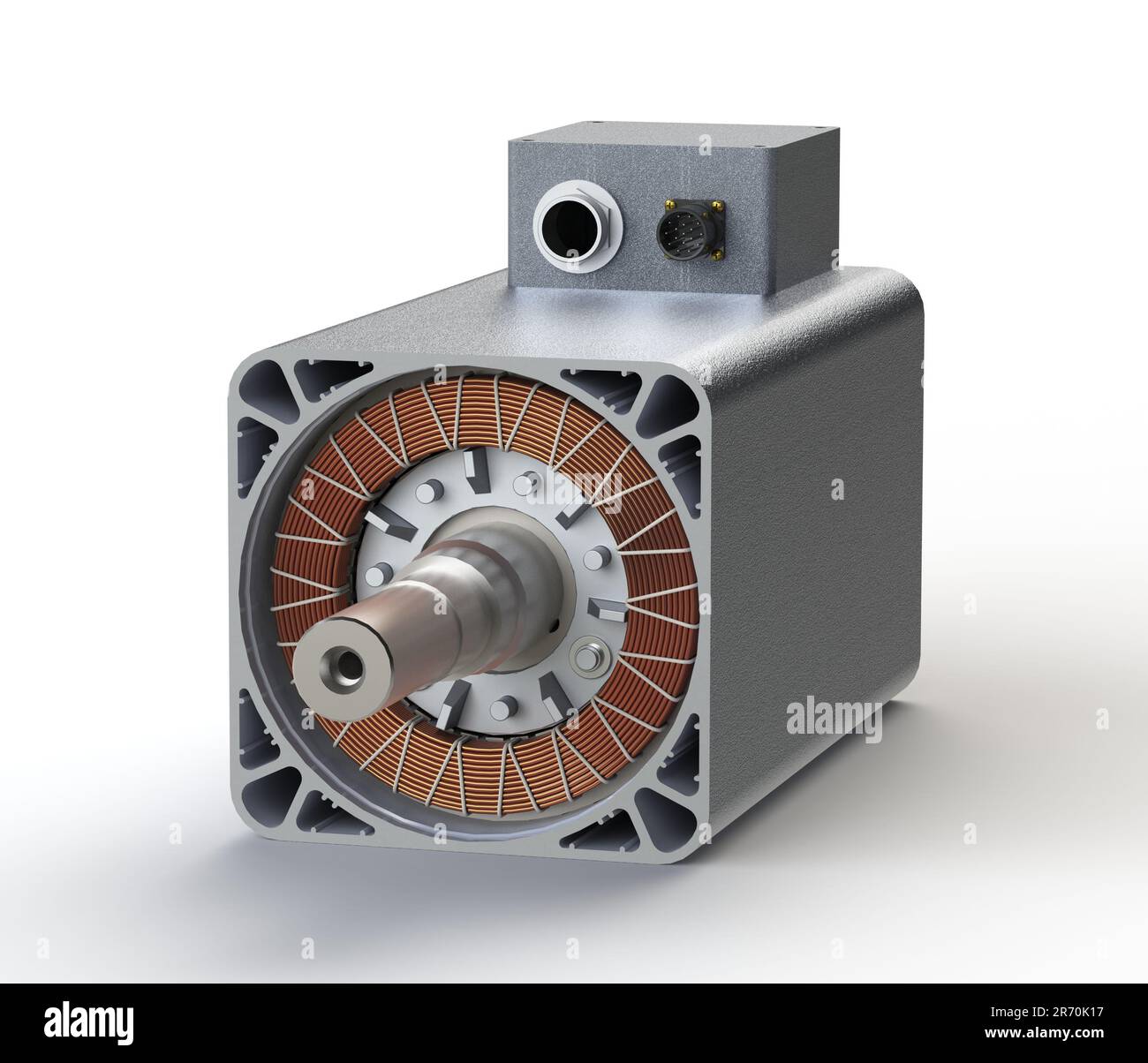 Spindle drive electric motor section view Stock Photo Alamy