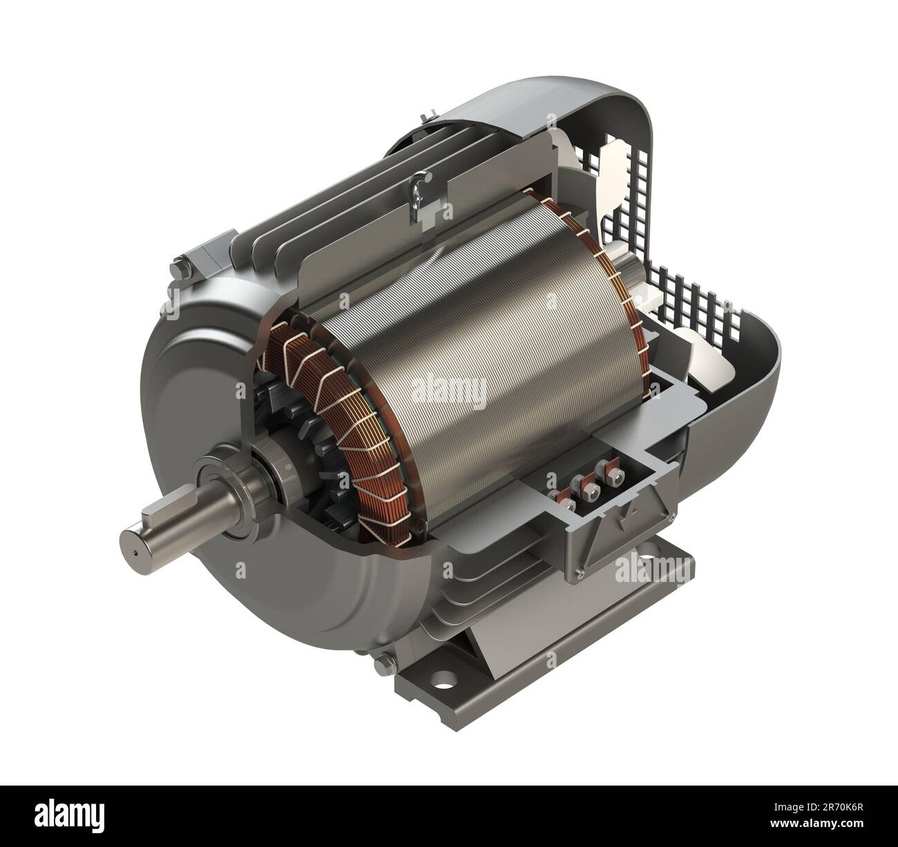Electric motor section view Stock Photo - Alamy