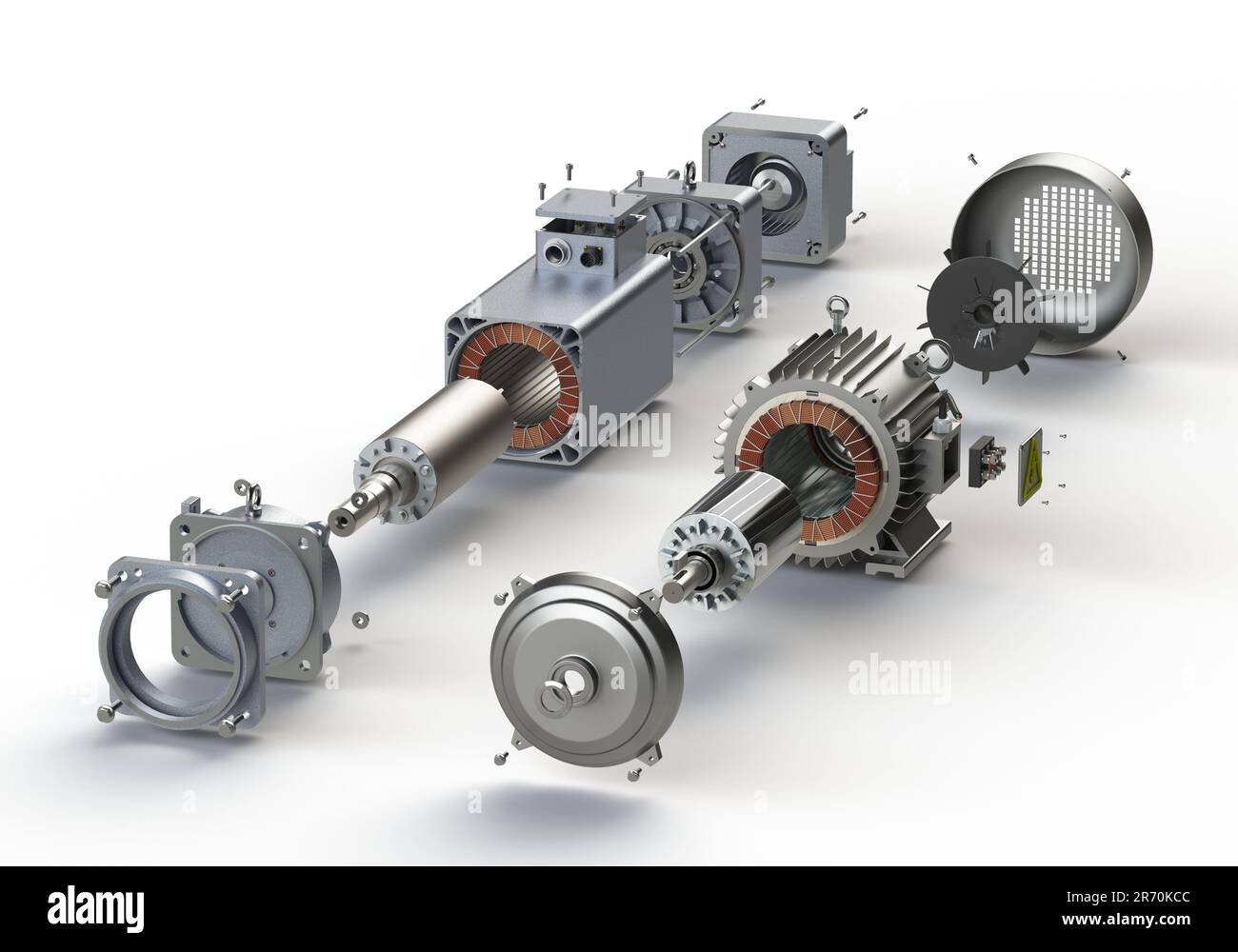 Spindle drive electric motor section view Stock Photo Alamy