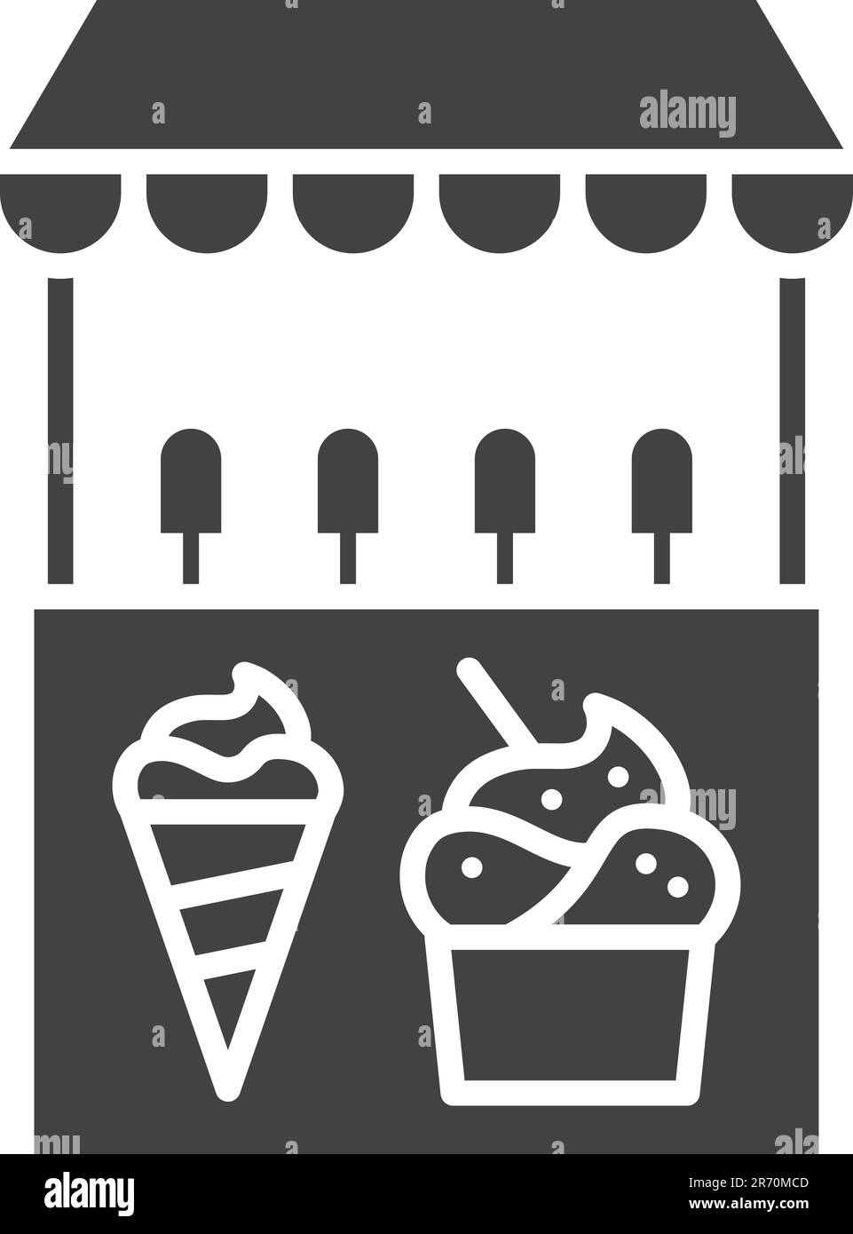 Ice cream shop Cut Out Stock Images & Pictures - Alamy