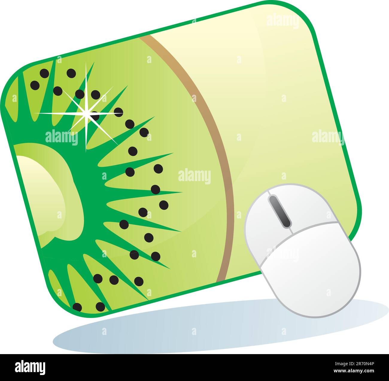 fully editable vector illustration of isolated mousepad Stock Vector
