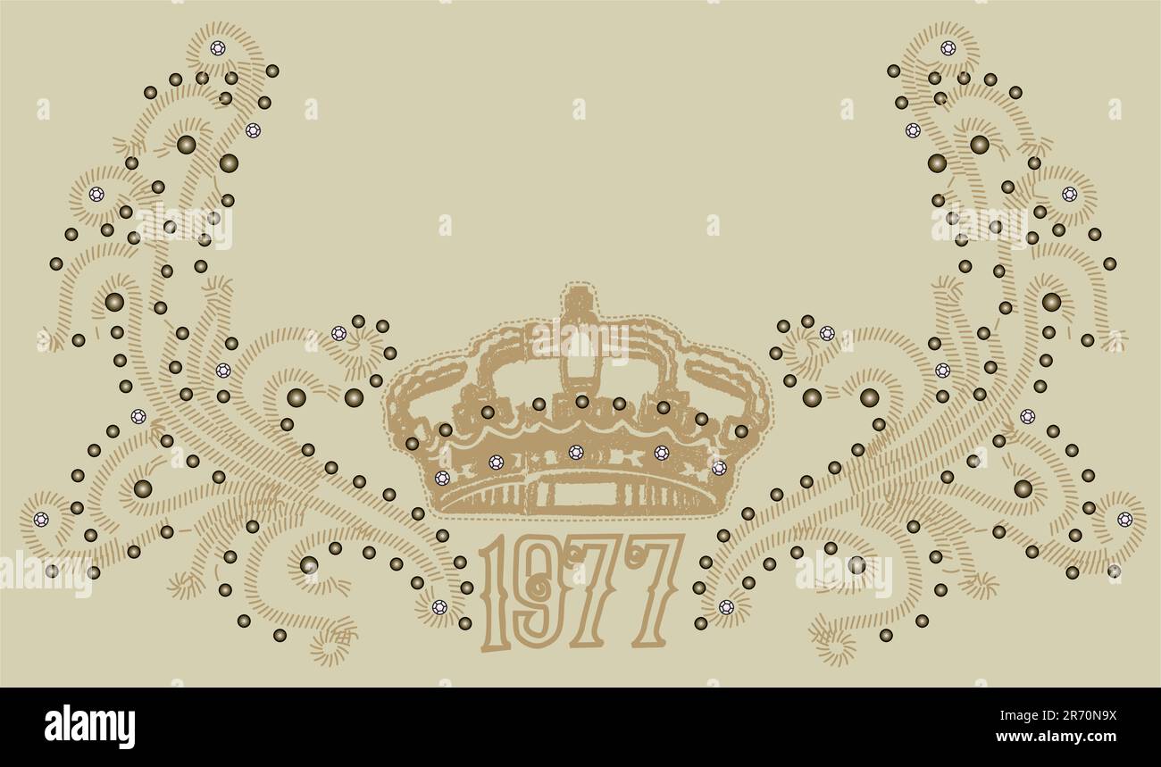 royal crown with scroll ornate emblem Stock Vector Image & Art - Alamy