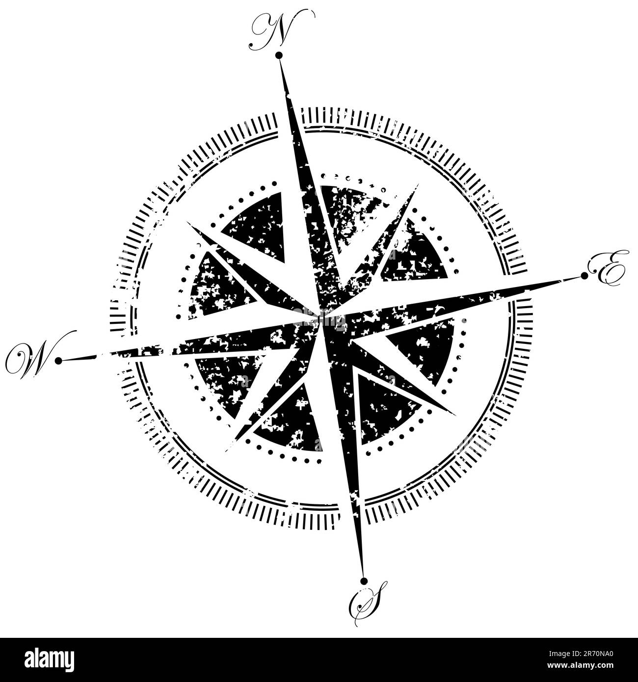compass, this illustration may be useful  as designer work Stock Vector