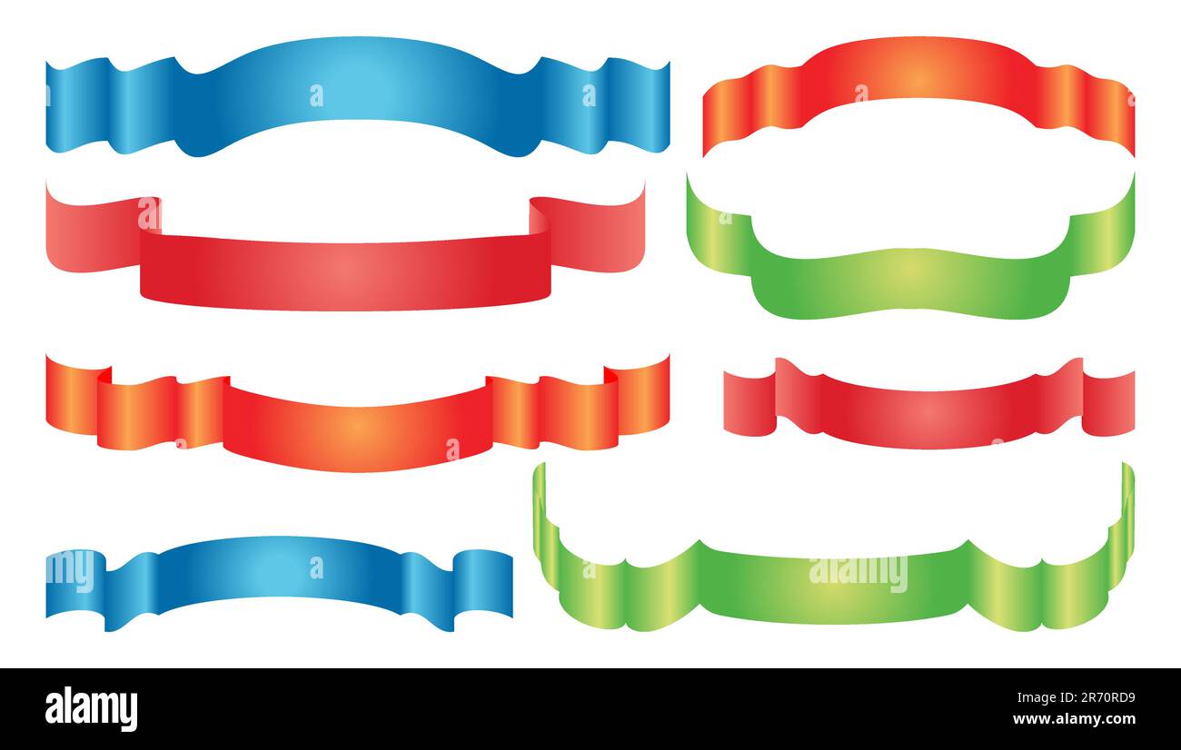 Collection of ribbons in different colours Stock Vector Image & Art Alamy