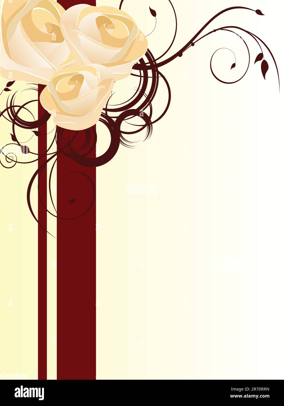 vector illustration eps10 of white roses on a floral background Stock ...